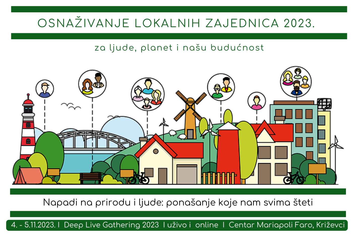 Osnaživanje lokalnih zajednica 2023.  od 4. do 5.11. u Križevcima i preko ekrana